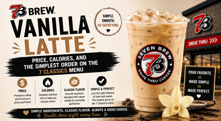 7 Brew Vanilla Latte: Price, Calories, and the Simplest Order on the 7 Classics Menu 3 7-Brew-Vanilla-Latte.