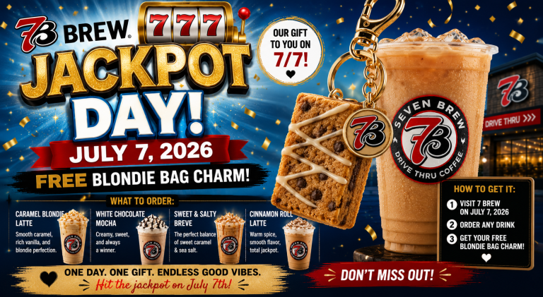 7 Brew Jackpot Day July 7, 2026: Free Blondie Bag Charm, How to Get It, and What to Order 7 7-Brew-Jackpot.