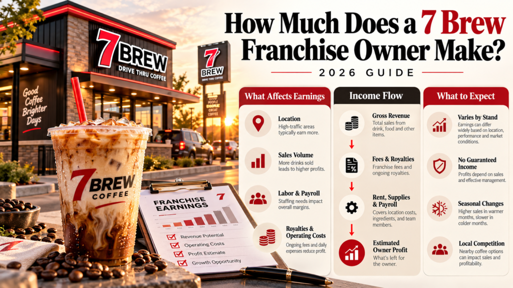How much does a 7 Brew franchise owner make: what affects earnings, how money flows from gross sales to owner profit, and what to expect